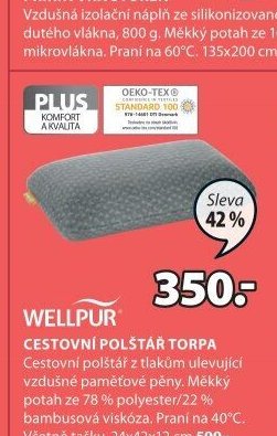 WELLPUR cestovní polštář TORPA