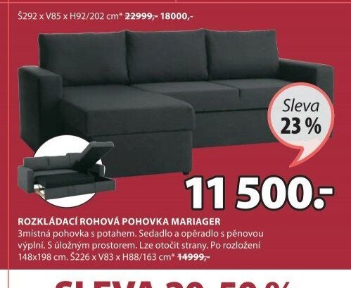 ROZKLÁDACÍ ROHOVÁ POHOVKA MARIAGER