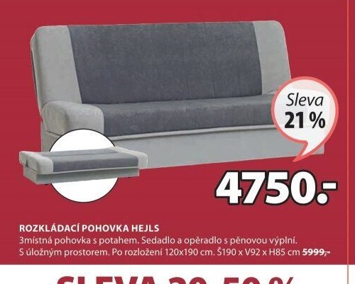 ROZKLÁDACÍ POHOVKA HEJLS