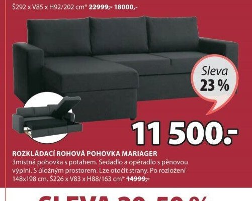 ROZKLÁDACÍ ROHOVÁ POHOVKA MARIAGER