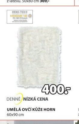 UMĚLÁ OVČÍ KŮŽE HORN