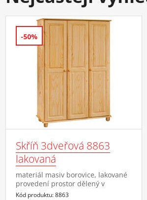 Skříň 3dveřová 8863 lakovaná
