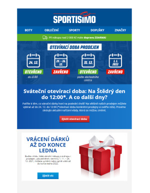 aktuální leták Sportisimo 22.12.2021-1.1.2022