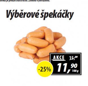 Výběrové špekáčky - ZEMAN maso - uzeniny aktualniletaky.eu