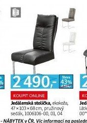 Jedálenská stolička, ekokoža