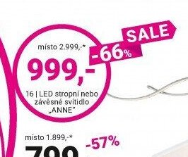 LED stropní nebo závěsné svítidlo ANNE