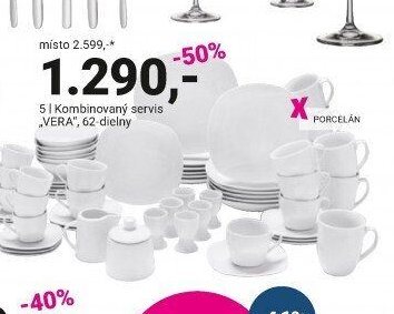 Kombinovaný servis VERA, 62 dílný - Möbelix aktualniletaky.eu