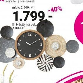 Nástěnná dekorace CIRCLE - Möbelix aktualniletaky.eu