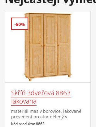 Skříň 3dveřová 8863 lakovaná