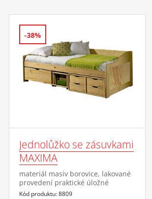 Jednolůžko se zásuvkami MAXIMA