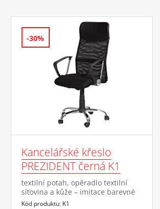Kancelářské křeslo PREZIDENT černá K1