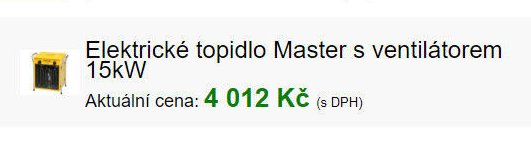 Elektrické topidlo Master s ventilátorem 15kW