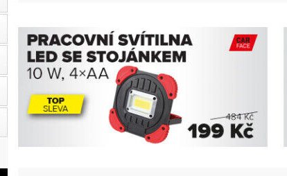 Pracovní svítilna LED se stojánkem 10 W, 4×AA