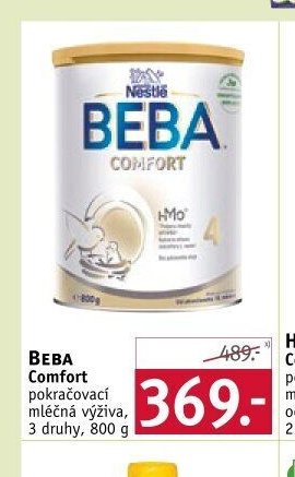 BEBA Comfort pokračovací mléčná výživa, 3 druhy, 800 g