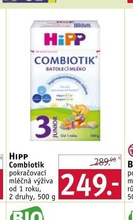 HIPP Combiotik pokračovací mléčná výživa od 1 roku, 2 druhy, 500 g