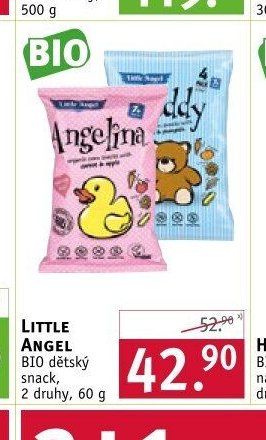 LITTLE ANGEL BIO dětský snack, 2 druhy, 60 g