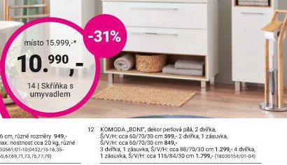 Skříňka s umyvadlem