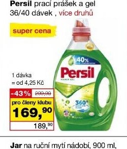 Persil prací prášek a gel, 36/40 dávek