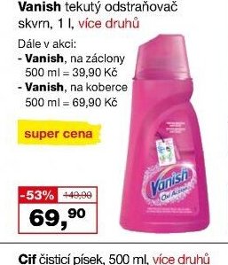 Vanish tekutý odstraňovač skvrn, 1 l
