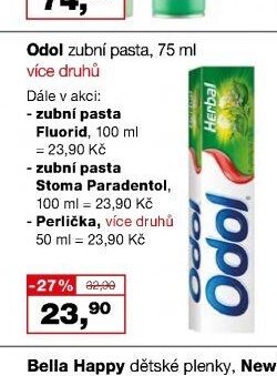 Odol zubní pasta, 75 ml, více druhů