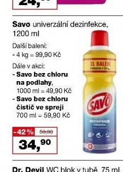 Savo univerzální dezinfekce, 1200 ml