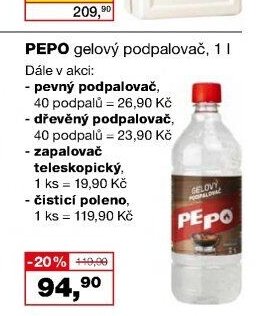 PEPO gelový podpalovač, 1 l