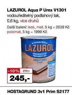 LAZUROL Aqua P Urex V1301 vodouředitelný podlahový lak, 0,6 kg, více druhů