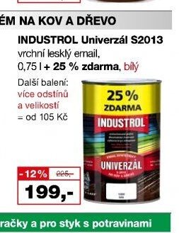 INDUSTROL Univerzál S2013 vrchní lesklý email, 0,75 l + 25 % zdarma, bílý