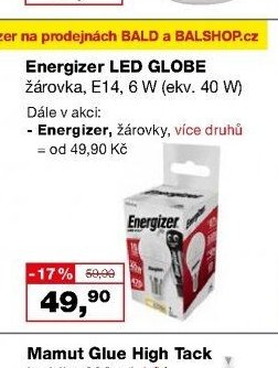 Energizer LED GLOBE žárovka, E14, 6 W