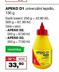 APEKO D1 univerzální lepidlo, 130 g