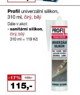 Profil univerzální silikon, 310 ml, čirý, bílý