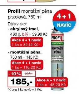 Profil montážní pěna pistolová, 750 ml