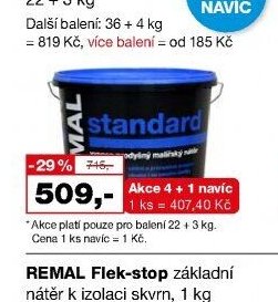 REMAL Standard bílá malířská barva, 22 + 3 kg