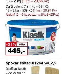 Het Klasik interiérová disperzní barva, 13 + 2 kg