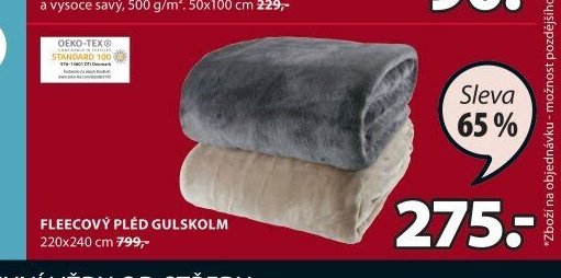 FLEECOVÝ PLÉD GULSKOLM