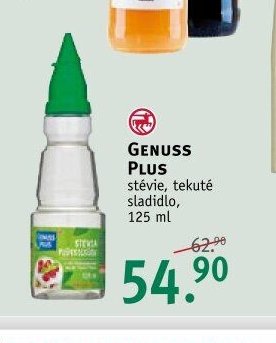 Genuss Plus stévie, tekuté sladidlo