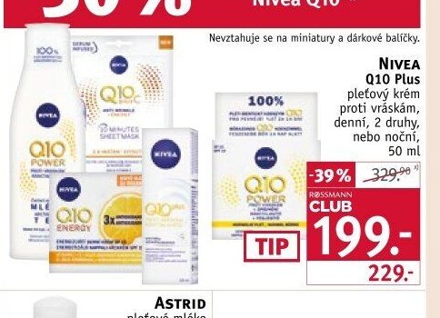 NIVEA Q10 Plus pleťový krém proti vráskám, 2 druhy, nebo noční, 50 ml