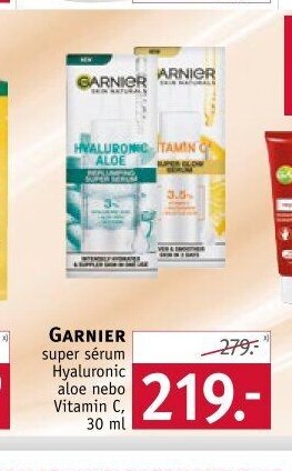 GARNIER super sérum Hyaluronic aloe nebo Vitamin C, 30 ml