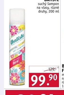 BATISTE suchý šampon na vlasy, různé druhy, 200 ml