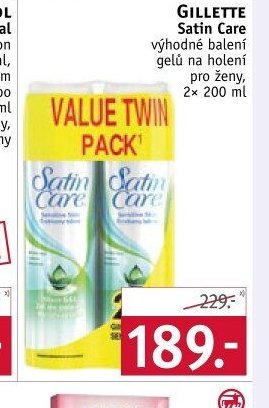 GILLETTE Satin Care Value Twin Pack