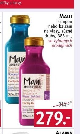Maui šampon nebo balzám na vlasy, různé druhy, 385 ml