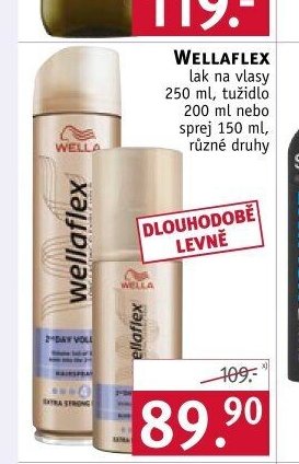 Wellaflex lak na vlasy 250 ml, tužidlo 200 ml nebo sprej 150 ml, různé druhy