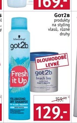 Got2b produkty na styling vlasů, různé druhy
