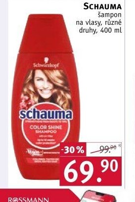 Schauma šampon na vlasy, různé druhy, 400 ml