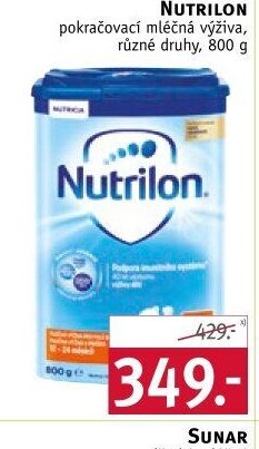 Nutrilon pokračovací mléčná výživa, různé druhy, 800 g