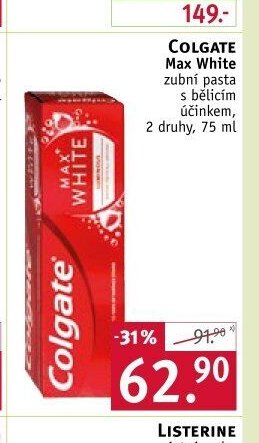 Colgate Max White zubní pasta
