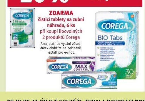 Corega čistící tablety na zubní náhradu