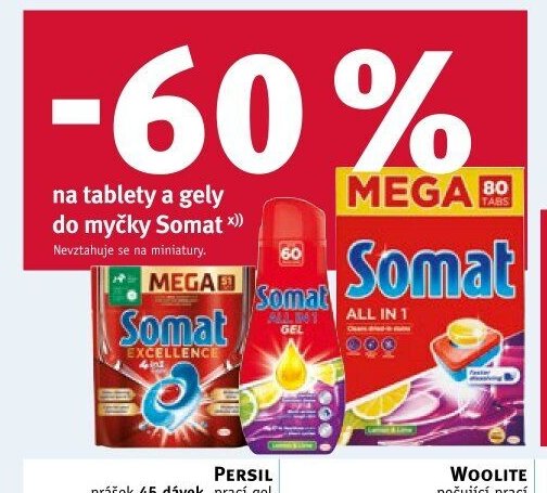 Somat tablety a gely