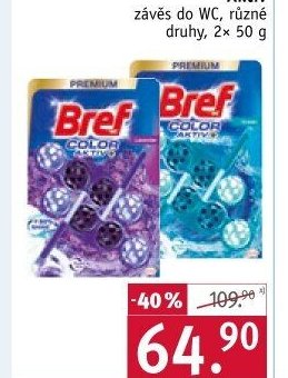 Bref Aktiv závěs do WC, různé druhy, 2x 50 g