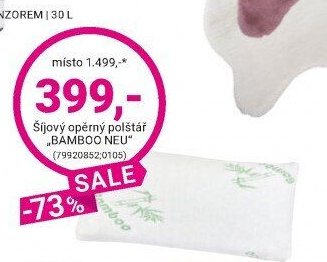 Šíjový opěrný polštář BAMBOO NEU